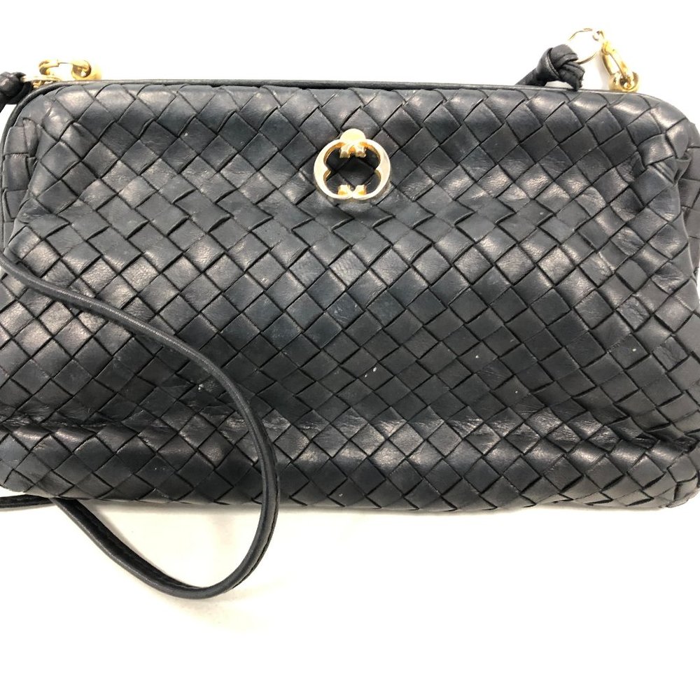 Cosci cross weave leather over-the-shoulder bag